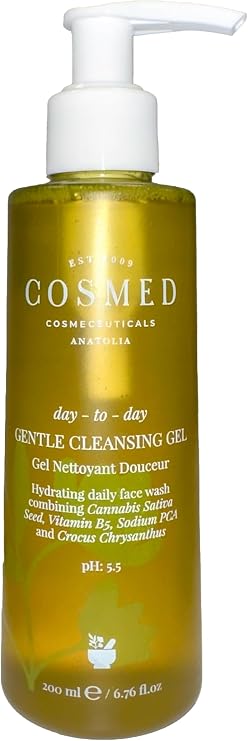 Cosmed Nemlendirici Etkili Nazik Yüz Temizleme Jeli, Gentle Cleansing Gel, 200 ml