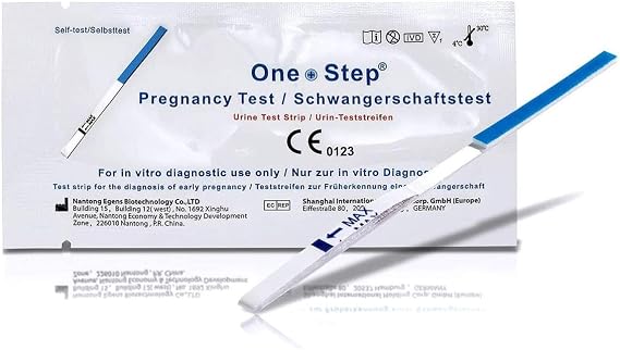 One Step: 50 x Early Detection 25mIU Pregnancy Test Strips - Fast, Easy and Accurate Home Testing