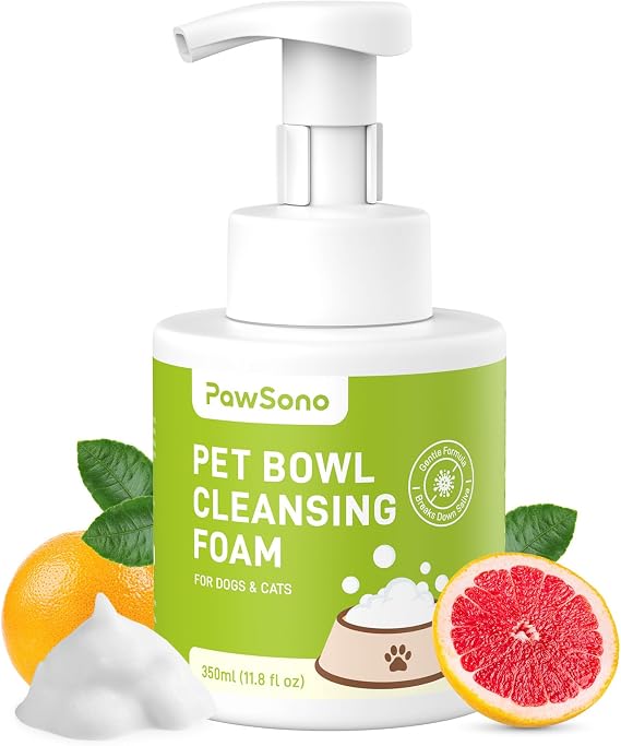 Pet Bowl Cleaner Mousse - Vet Enzyme Dish Soap for Dogs & Cats, 11.8 oz
