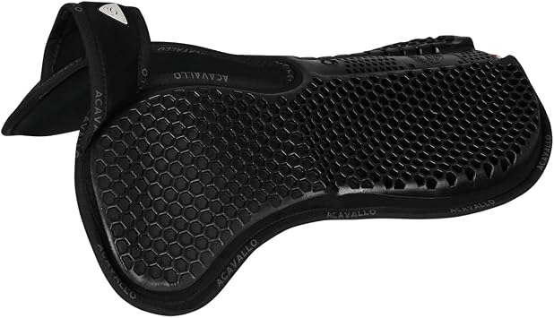 Acavallo Memory Foam WFS Suede Hexagonal Gel Rear Riser Pad, One Size, Black