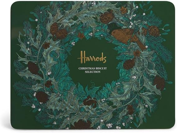 Harrods Christmas Biscuit Selection Tin, 450g