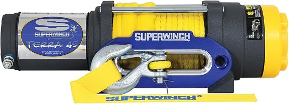 Superwinch 1145230 Terra 45 4500lbs/2046kg single line pull with hawse, handlebar mnt toggle, handheld remote, and synthetic rope