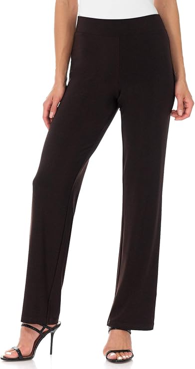Rekucci Travel in Style Women's Soft Knit Classic Straight Leg Pant