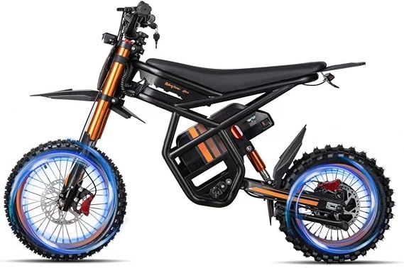 Bootime 3000W GT54 PRO/ GT54 Electric Dirt Bike for Adults Teens - 50/37 MPH High-Speed, 14" Fat Tires & Dual Removable Battery(60V/48V) | All-Terrain Off-Road eBike for Snow, Sand