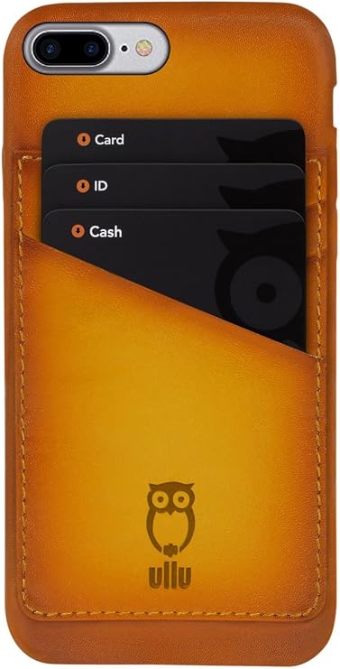 ullu wallet case for iPhone 7/8 Plus Hand Colored Leather - Sun Ray