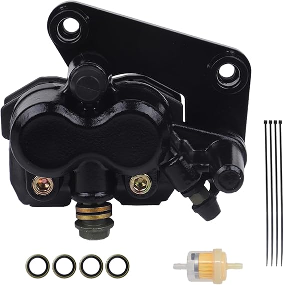 Front Brake Caliper Left With Brake Pads For 2 Piston Scooter GY6 50cc 125cc Bike