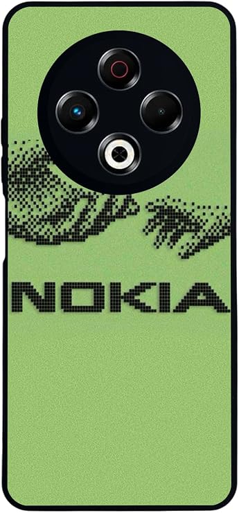 Tecno Spark 30 ile Uyumlu Nokia Tasarımlı Glossy Premium Kılıf, Yeşil