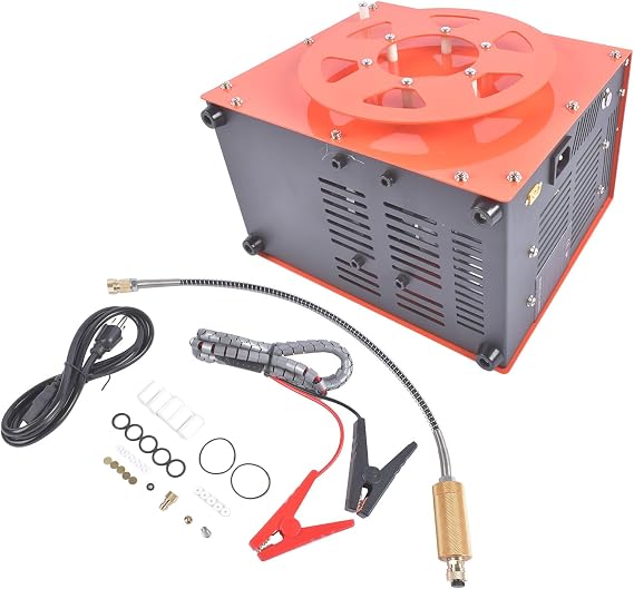 PCP Air Compressor 4500Psi 30Mpa, Orange