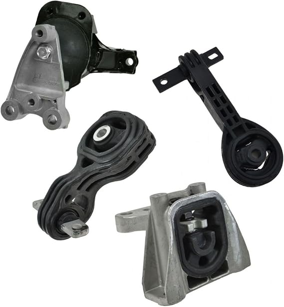 TRQ 4 Piece Engine & Transmission Mount Kit Compatible with 2006-2011 Honda Civic Automatic Transmission