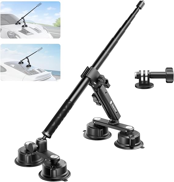 4 Suction Cup Car Mount Kit for Insta360 X5X4 Action Camera Mounts