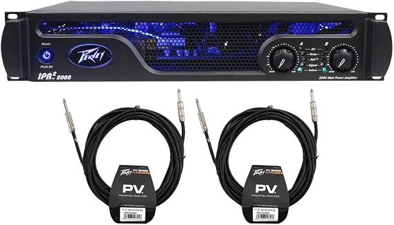 Peavey IPR2 2000 Lightweight Power Amplifier 1,800 Watt Amp+(2) Cables