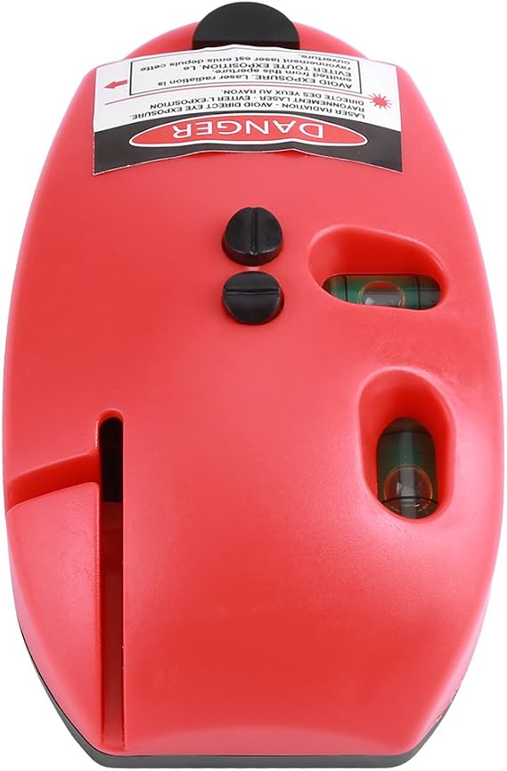 Infrared Laser Leveling, 90 Degree Infrared Laser Mouse Levels, 2 Lines Vertical Horizontal Right Angle Measuring Tool, Protable Mouse Shape for Construction, Tile, Home Renovation