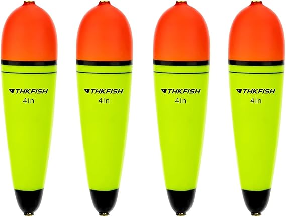 THKFISH Slip Bobbers Floats EVA-Slider-Bobbers Slip Corks | 4PCS Sea Fishing Catfish Bobbers Assortment Freshwater 4", 6", 7"