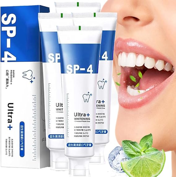 SP4 Toothpaste,SIP-4 Toothpaste,SP-4 Probiotics Whitening Toothpaste,Yayashi SP-4 Toothpaste,Yiliku SP-4 Whitening Toothpaste,SP 4 Ultra Whitening Toothpaste (5PACK,B)