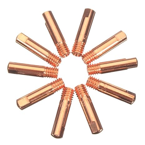 WANGCL 20Pcs Copper Contact Tips, Welding Tips 0.8mm for MB15AK MIG Welding Torch Tips Consumables Welding Gun Accessory Gas Nozzle Tips