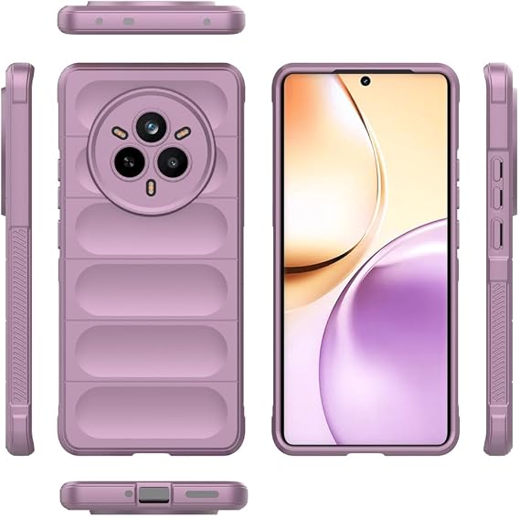 Compatible with Realme 14 Pro 5G Case Cover,TPU Mobile Phone Soft Compatible with Realme 14 Pro 5G RMX5056 Case Cover Purple