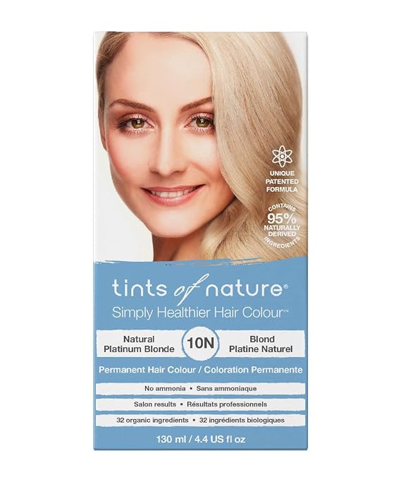 Tints of Nature 10N Natural Platinum Blonde Hair Dye, Vegan 4.4 fl oz