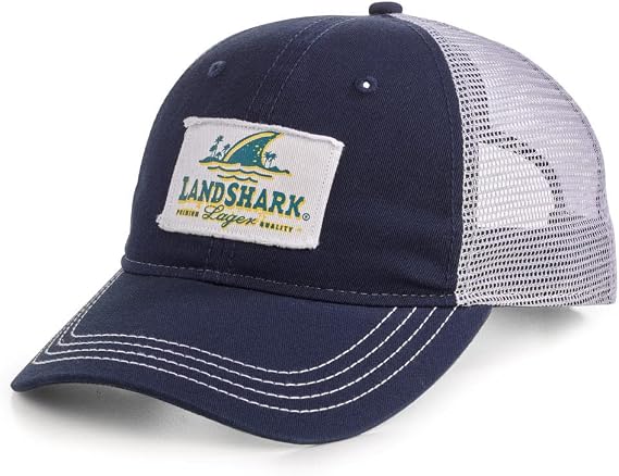 Landshark Ocean Blue Leather Patch Hat