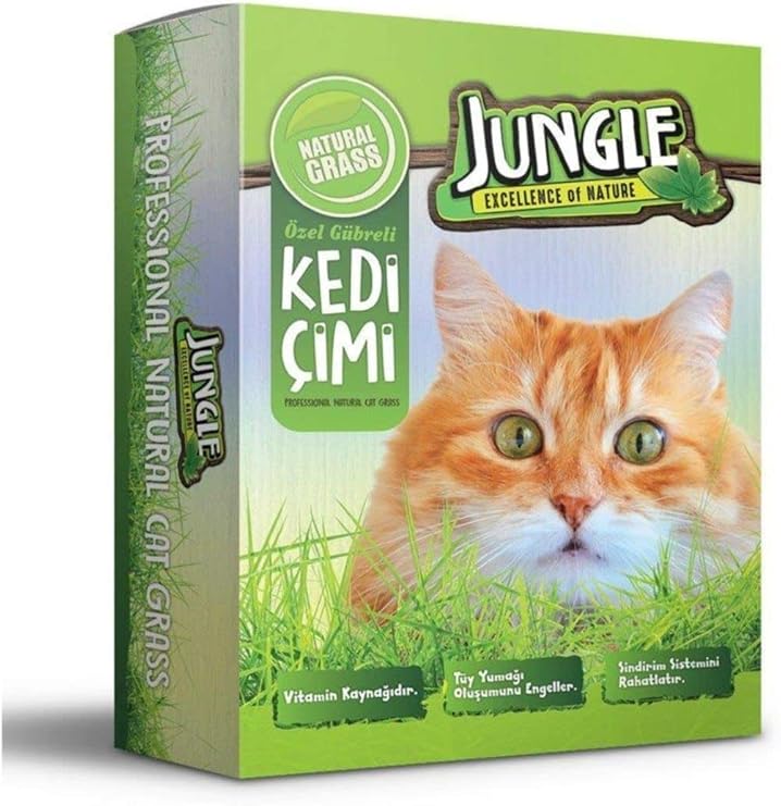 Jungle Özel Gübreli Kedi Çimi Fileli, 14x14 cm