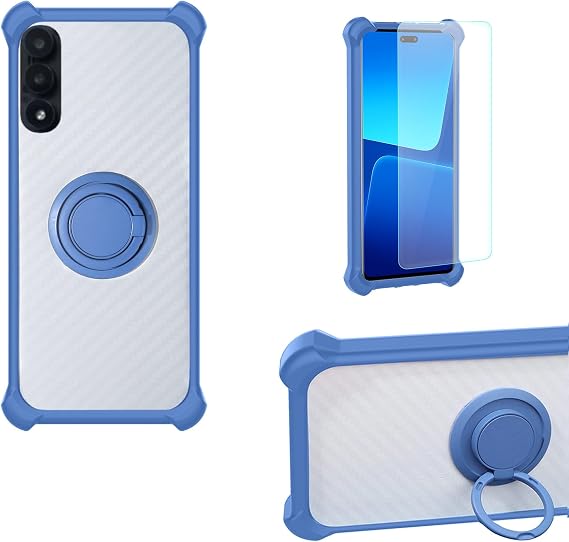 bojioderf Case Compatible for Vortex CB68 Phone Case Cover [with Tempered Glass Screen Protector] PC + Silicone [360 Metal Ring, Magnetic Car Mount] CSKB-LAN