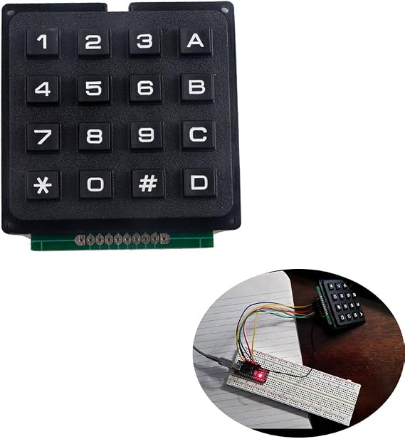 NEXTION 16 Keys Matrix Keypad 4x4 Membrane Keyboard Module Array Switch for Arduino
