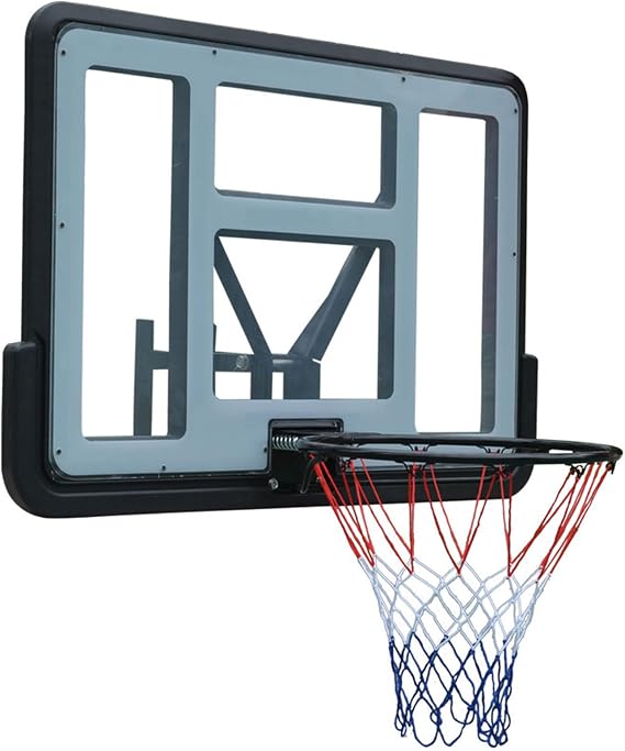 43" Wall Mounted Height Adjustable Fixed Basketball Cap,Basketball Backboard,Indoor Basketball Hoop,Suitable for Indoor and Outdoor Use Garage Mounted Basketball Hoop