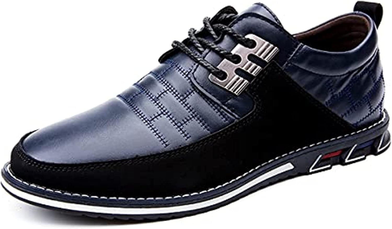 Men's Casual British Lace Up Business Oxford Leather Shoes Comfortable Breathable Luxury Classic Stitching Driving Office Walking Loafers