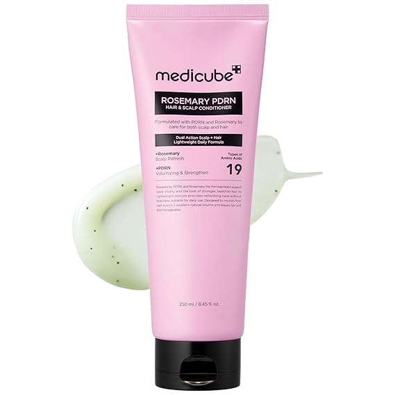 medicube Rosemary PDRN Scalp to Strand Nourishing Conditioner | Lightweight Yet Effective Care for Dry, Fine, Weak-Looking Hair | Amino Acid for Strength & Softness | Korean Hair Care, 8.45 fl.oz