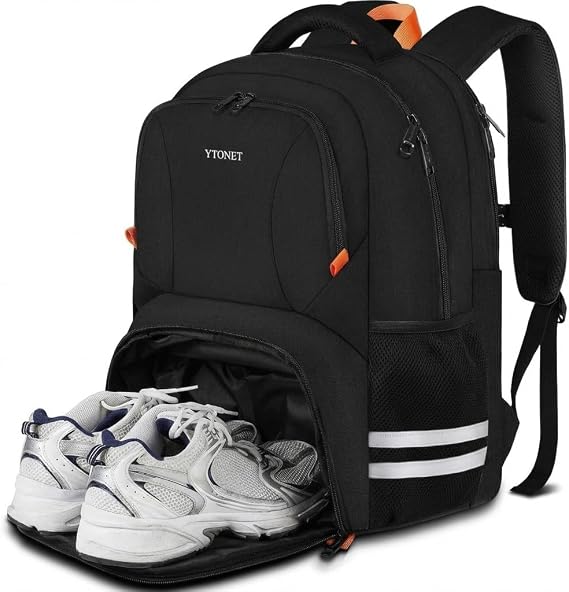 Ytonet Gym Backpack for Men Women, Travel Sports Bag with Shoe Compartment
