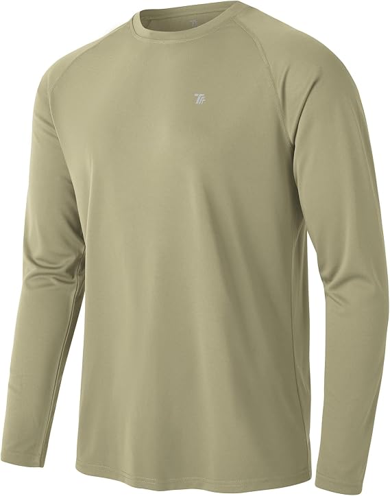 TBMPOY Mens Sun Protection Hiking Shirts Long Sleeve Water UPF 50+ SPF UV Shirts Lightweight Fishing Hiking Swimming