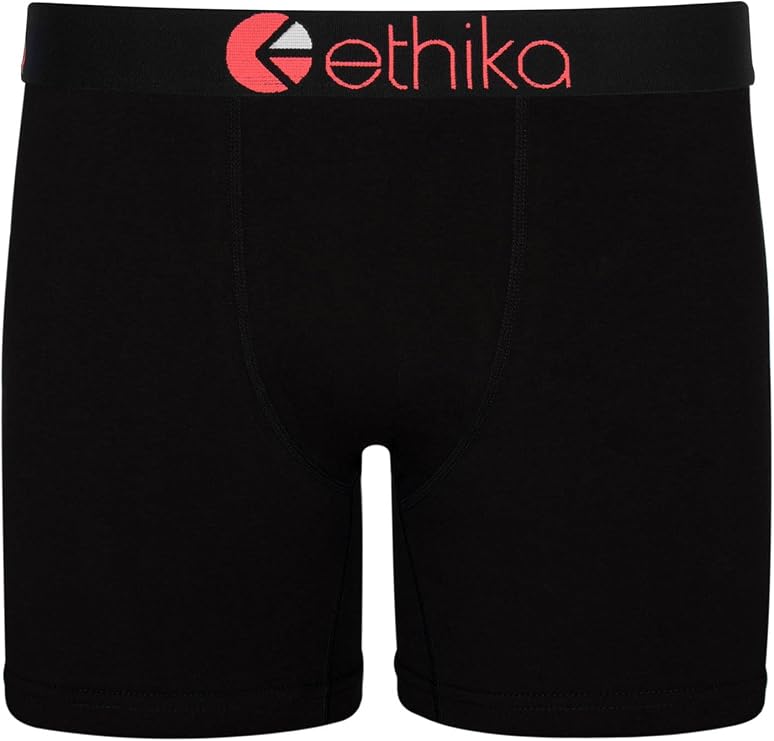 Ethika Men's Mid Boxer Brief, Black Seal(BLK,3XL)