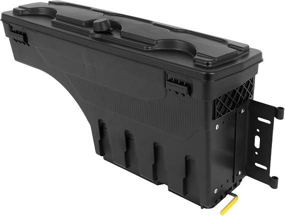 ROADFAR Truck Bed Storage Box Passenger Side For Dodge Ram 1500 2019-2021 Password Lockable Lid Truck Bed Toolboxes Black