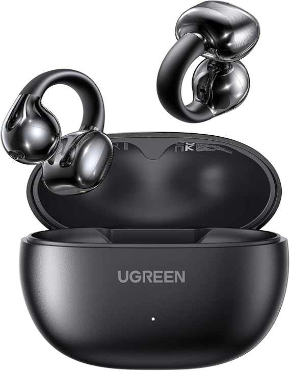 UGREEN HiTune S3 wireless headset, Bluetooth 5.4, outdoor sports headset, clip-on and noise-cancelling ENC, 30 hours playback, fast charging, USB-C, Hi-Fi, IPX5 waterproof, black