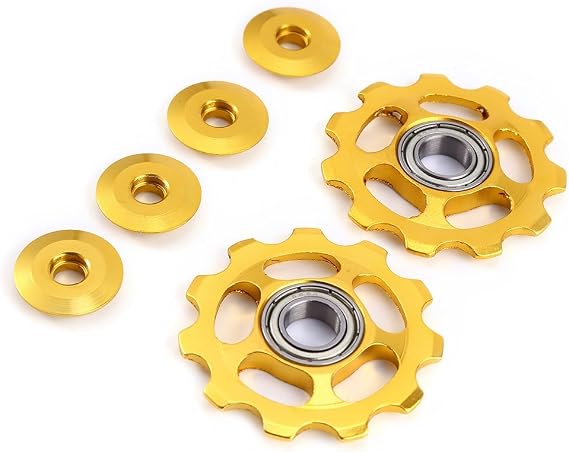 2 pcs 11T Aluminum Sealed Bearing Jockey Wheel Rear Derailleur Pulley for Shimano Sram Rear Derailleur Etc.
