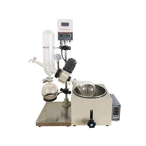 2L Rotary Evaporator Lab Evaporator Rotary Vacuum 0-120 R/min Evaporator for Evaporation of Solvents Digital Controller Manual Lifting