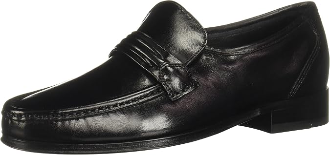 Florsheim Men's Como Moc Toe Strap Loafer Black/Medium / 10.5