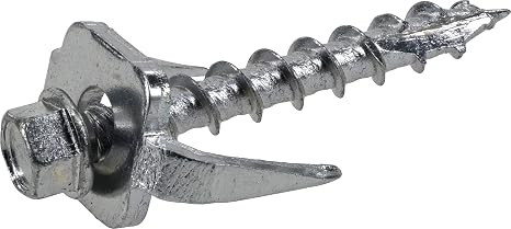 Fence Post Screws, #12 x 1-1/2in, 175 Pack, Silver | Zinc finish , Hex washer head with self-tapping threads for treated lumber fencing, wire panels, and outdoor wood projects