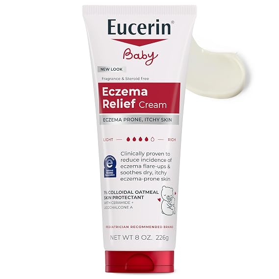 Eucerin Baby Eczema Relief Body Cream, Fragrance and Steroid Free, 8 OZ