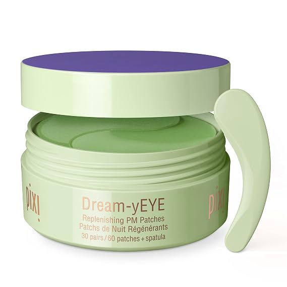Pixi Beauty Dream-yEYE Calming Hydrogel Under Eye Patches with Ceramides for PM | Vitamin A and Jasminie Hydrate, Smooth & Restore Under Eyes | 60 Patches