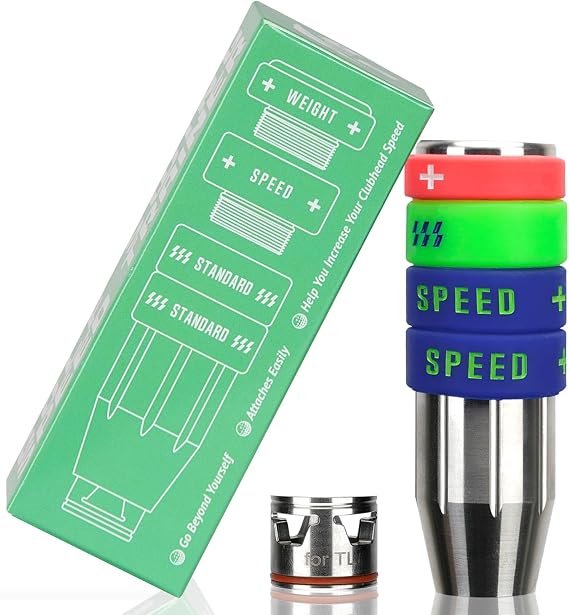 Big Crazy Golf Swing Speed Trainer Adjustable,Training Equipment Three Weight Configuration Options, Golf Tempo Training Aids Connect Your Clubs for Callaway Taylormade Ping Titleist PXG