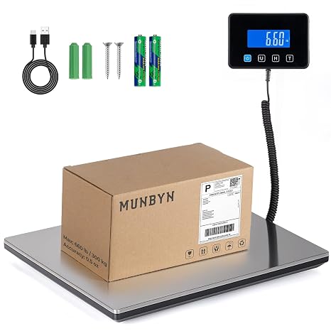 MUNBYN 440lb/1.8oz Shipping Scale, Digital Postal Scale for Packages