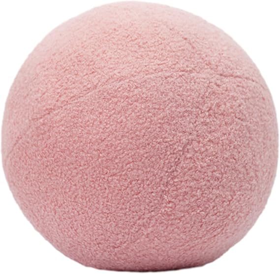 12 Inch Round Hugging Pillow Plush Toy Soft Plushies Throw Pillows Kids' First Ball Plush Toys for Home Decor Or Gift for Kids and Lovers (Pink)