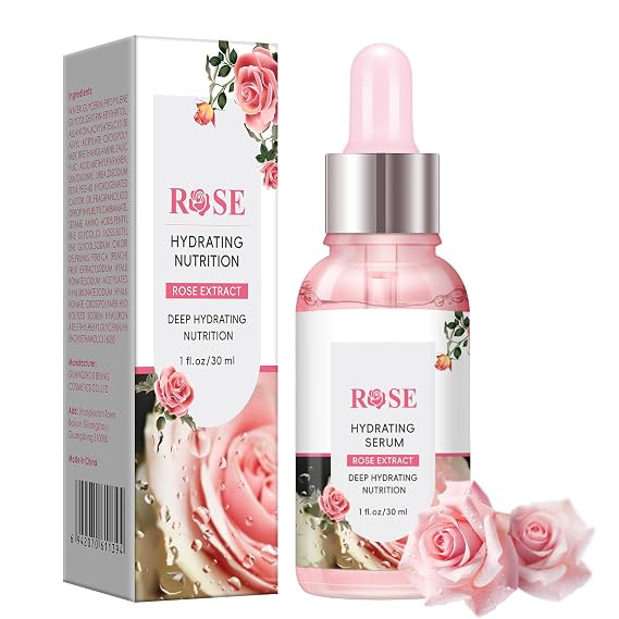 Hydrating Rose Face Serum for All Skin Tepy,1 fl oz | Moisturizing Facial Serum, Daily Skincare Nourishment, Soft Glow