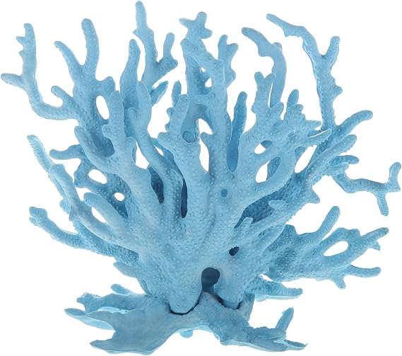 Blue Coral Reef Decor, Mini Faux Coral Aquarium Decor, 6.3x5.31in