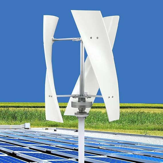 Wind Turbine Generator Kit, 12000W Portable Vertical Helix Wind Power Turbine Generator with MPPT Controller Home Outdoor Power Generation Home, Home Power Energy Kit,48V
