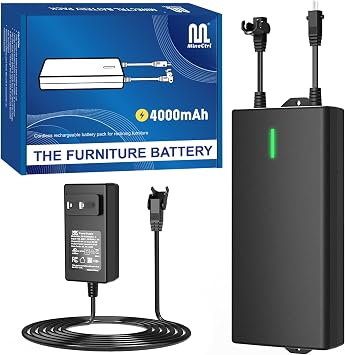 Universal Battery Pack for Reclining Furniture, ZBPOWER 4000mAh Wireless Couch Battery Pack Rechargeable for Power Recliner, Power Sofa, Sectional, and Lift Chair
