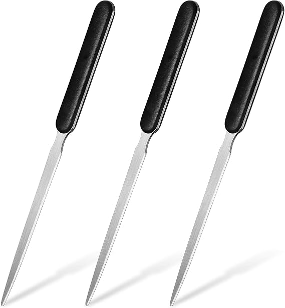 Zonon 3 Pcs Letter Opener Stainless Steel Envelope Slitter for Office Home