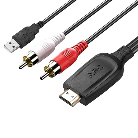 192KHz HDMI ARC to RCA Audio Converter for TV to Soundbar