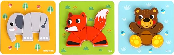 Learning Curve My First Animals Jigsaw Puzzle Set for Kids, Multicolor