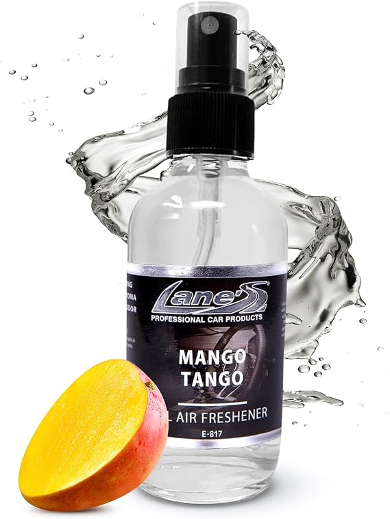 LANES Premium Car Air Freshener Spray | Oil-Based | 4oz | Mango Tango